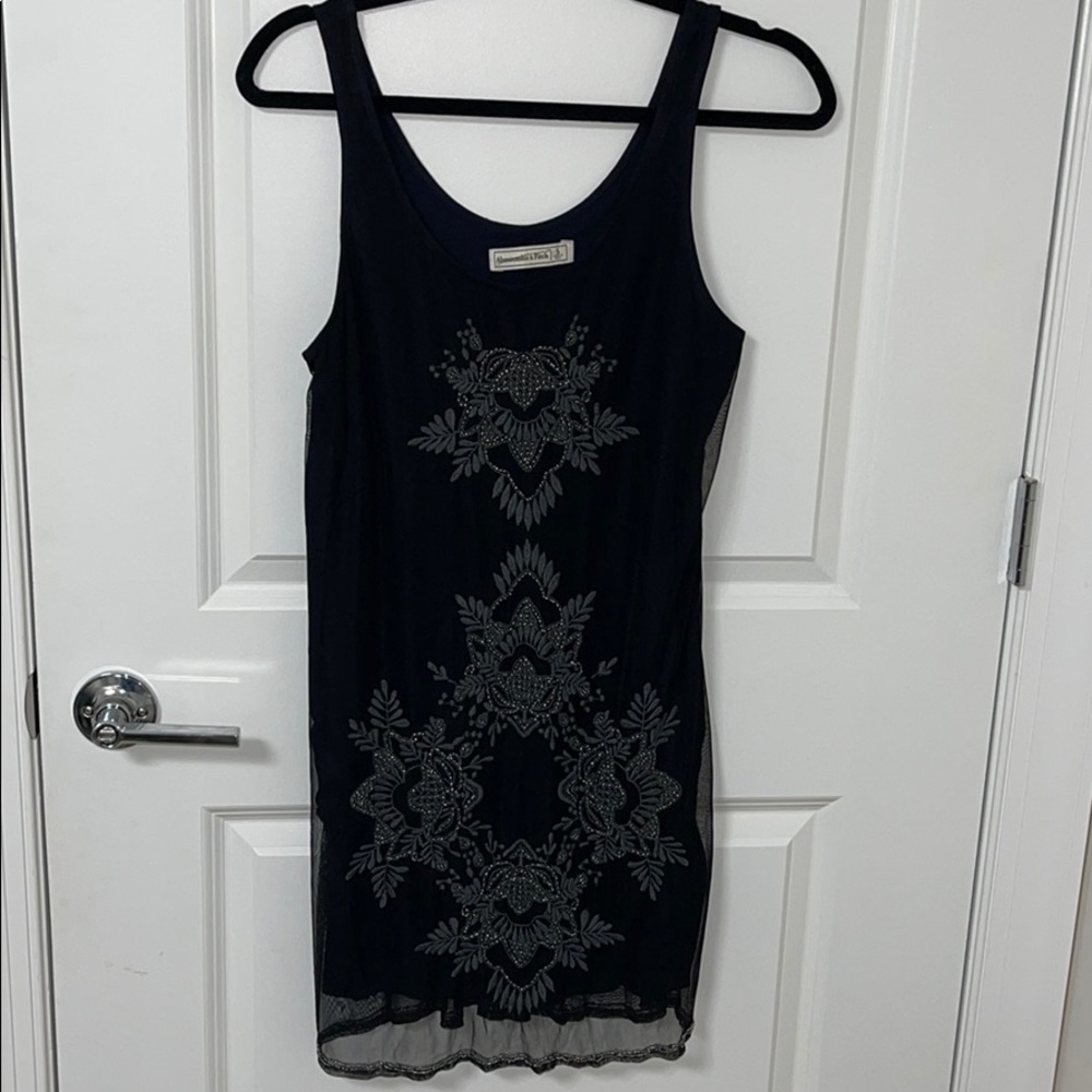 black beaded cami dress